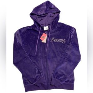 New Women’s NBA Lakers Velvet Full Zip Jacket